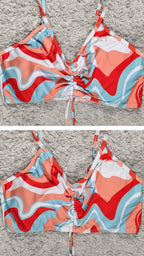 The Solaris — 3-Piece Sunset Orange Swimwear Set | Nyra's Swimwear